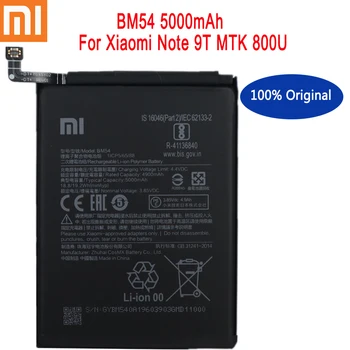 Новый Xiaomi 100% Оригинальный Высококачественный Аккумулятор 5000mAh BM54 Для Xiaomi redmi note 9 5G/Note 9T MTK 800U Bateria