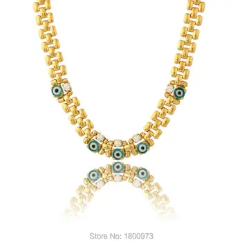 Ожерелья от сглаза, ожерелья золотого цвета Для Мужчин и женщин, ожерелье Мухаммеда, ювелирные изделия, Бесплатная доставка