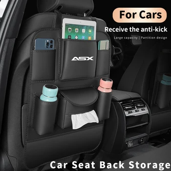 Органайзер для хранения на спинке автомобильного сиденья, Кожаная коробка Большой Емкости Для Mitsubishi ASX 2023 2022, Аксессуары для интерьера Авто
