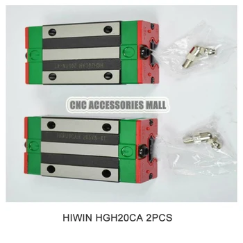 Оригинальная 2 шт./лот линейная рельсовая каретка HIWIN HGH20CA, совместимая с направляющей HGR20