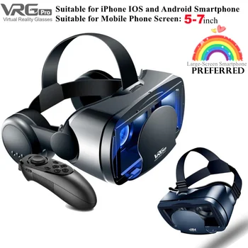 Оригинальная коробка для очков виртуальной реальности 3D, стереогарнитура VR Google Cardboard, шлем для смартфона IOS Android, беспроводная перекладина