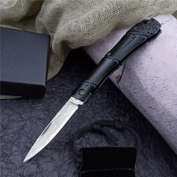 Открытый Складной Карманный Нож Из Дамасской Стали VG10 с Медной/Алюминиевой Ручкой Для Выживания EDC Ножи Самообороны Navaja Defense Faca