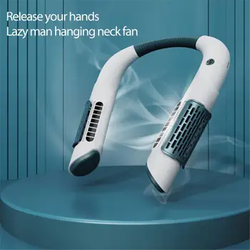 Портативный Охладитель Кондиционера Подвесной Шейный Вентилятор Безлопастной Мини-Вентилятор USB Перезаряжаемый Немой Спортивный Вентилятор для Домашнего Наружного Вентилятора
