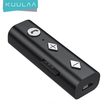 Приемник KUULAA Bluetooth 5,0 3,5 мм Разъем AUX Аудио Беспроводной адаптер Bluetooth Aux Аудио Музыкальный передатчик для автомобильных ПК-наушников