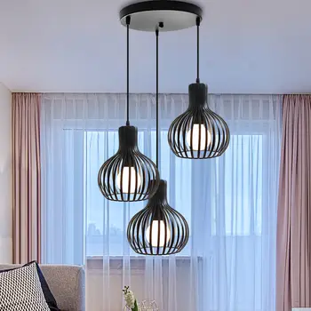 Промышленный Винтажный подвесной светильник, современная Скандинавская светодиодная потолочная подвесная люстра, светильник для кухни, гостиной