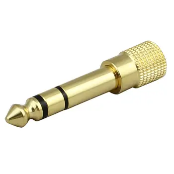 Разъем 6,35 мм (1/4 дюйма) Штекер-розетка 3,5 мм Усилитель для наушников Аудиоадаптер Микрофон AUX 6,3 3,5 мм Конвертер