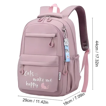 Рюкзак Kawaii для девочек, Портативный школьный рюкзак, Водонепроницаемая дорожная сумка для подростков, студентов колледжа, многофункциональный рюкзак
