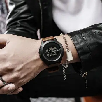 Светодиодные электронные часы 50 м, водонепроницаемая светящаяся Регулируемая силиконовая лента, Мужские Женские спортивные наручные часы Smartwatch