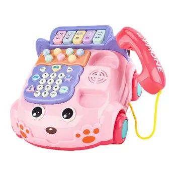 Телефонная игрушка для детей, милый и забавный детский притворяющийся мобильный телефон, простая в использовании головоломка для раннего образования, музыкальный мобильный телефон