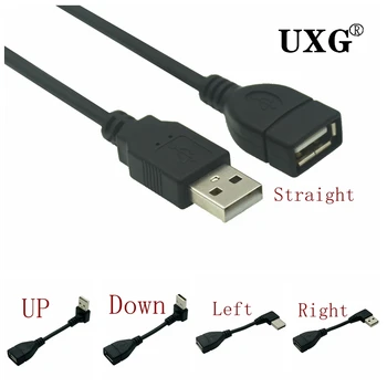 Удлинитель USB прямой/ВВЕРХ/ DN/LE/Правый кабель USB 2.0 кабель для Smart TV PS4 Скоростные удлинители для передачи данных от мужчины к женщине Проводной кабель