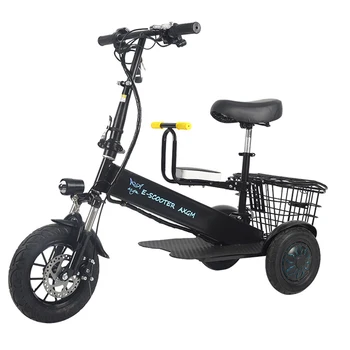 Электрический трехколесный велосипед 500w36v8ah Складной Трайк До и после двойного амортизатора, износостойкая вакуумная шина, 3-колесный скутер